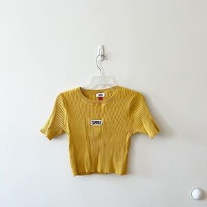 Tommy Hilfiger cropped t shirt - yellow